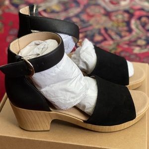 Dr. Scholl’s women shoes 8.5 Flora Platform Heel Sandal Black